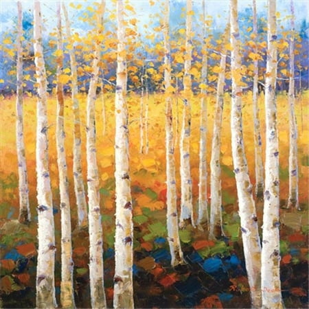 Portfolio Canvas Decor NCU4295 35 x 35 Printed Canvas Wall Art Painting, Framed and Stretched, Ready to Hang - Birch Forest
