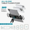 thumbnail image 4 of Tablet Floor Stand, Overhead Bed Phone Stand Adjustable Holder Universal Compatible with iPhone iPad Pro Air Mini, Tab, Kindle, E-Readers (Medium), 4 of 4