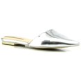 thumbnail image 3 of EMILIA Pointed Toe Mule Flats, Silver, 8, 3 of 5
