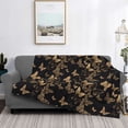 thumbnail image 2 of Naloa Modern Golden Butterfly Flannel Blankets - Thick and Warm Blanket for Winter, Soft Fuzzy Plush King Blanket for All Seasons50"x40", 2 of 6