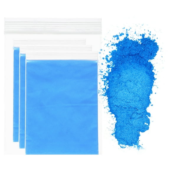 15g/0.53oz Mica Powder, Natural Resin Epoxy 400 Mesh Pearlescent Color Pigment Powders for Casting Resin, Car Paint, Candle Making, DIY Nail Art and Crafts, Deep Sky Blue