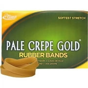 Alliance Rubber 20845 Pale Crepe Gold Rubber Bands Size #84 3 1/2 x 1/2, 1 lb Box Contains Approx. 240 Bands Crepe Color