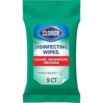 Clorox Disinfecting Wipes on the Go Bleach Free Travel Wipes, Fresh Scent, 9 Count