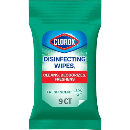 UPC 044600016658 product image for Clorox Disinfecting Wipes on the Go Bleach Free Travel Wipes  Fresh Scent  9 Cou | upcitemdb.com