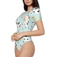 thumbnail image 3 of Picia Cute Cows Womens One Piece Swimsuits Modest Tummy Control Bathing Suits Lace Up Slimming Swim Suit-X-Large, 3 of 9