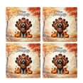 thumbnail image 2 of Happy Thanksgiving Wirehaired Pointing Griffon Turkey Costume Pumpkins Autumn Leaves Set of 4 Stone Coasters Dog Lover 4x4in Absorbent Soapstone Coaster - 13014, 2 of 5