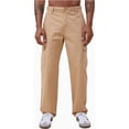 thumbnail image 1 of Cotton On Mens Tactical Twill Straight Leg Cargo Casual Pants, mustard, 34W x 31L, 1 of 1