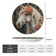 thumbnail image 2 of Daiia Vintage Floral White Horse Printed Pattern Ceramic Plate Dinner Plates Bone China Decorative Plates with Display Stand Art Ceramic Ornaments for Wall Hanging Decoration-10in, 2 of 6