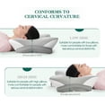 thumbnail image 4 of Cervical Pillow for Neck Pain Relief - Ergonomic Memory Foam Contour Pillows with Cooling Cover & Adjustable Heights, for Side, Back & Stomach Sleepers (Grey), 4 of 4