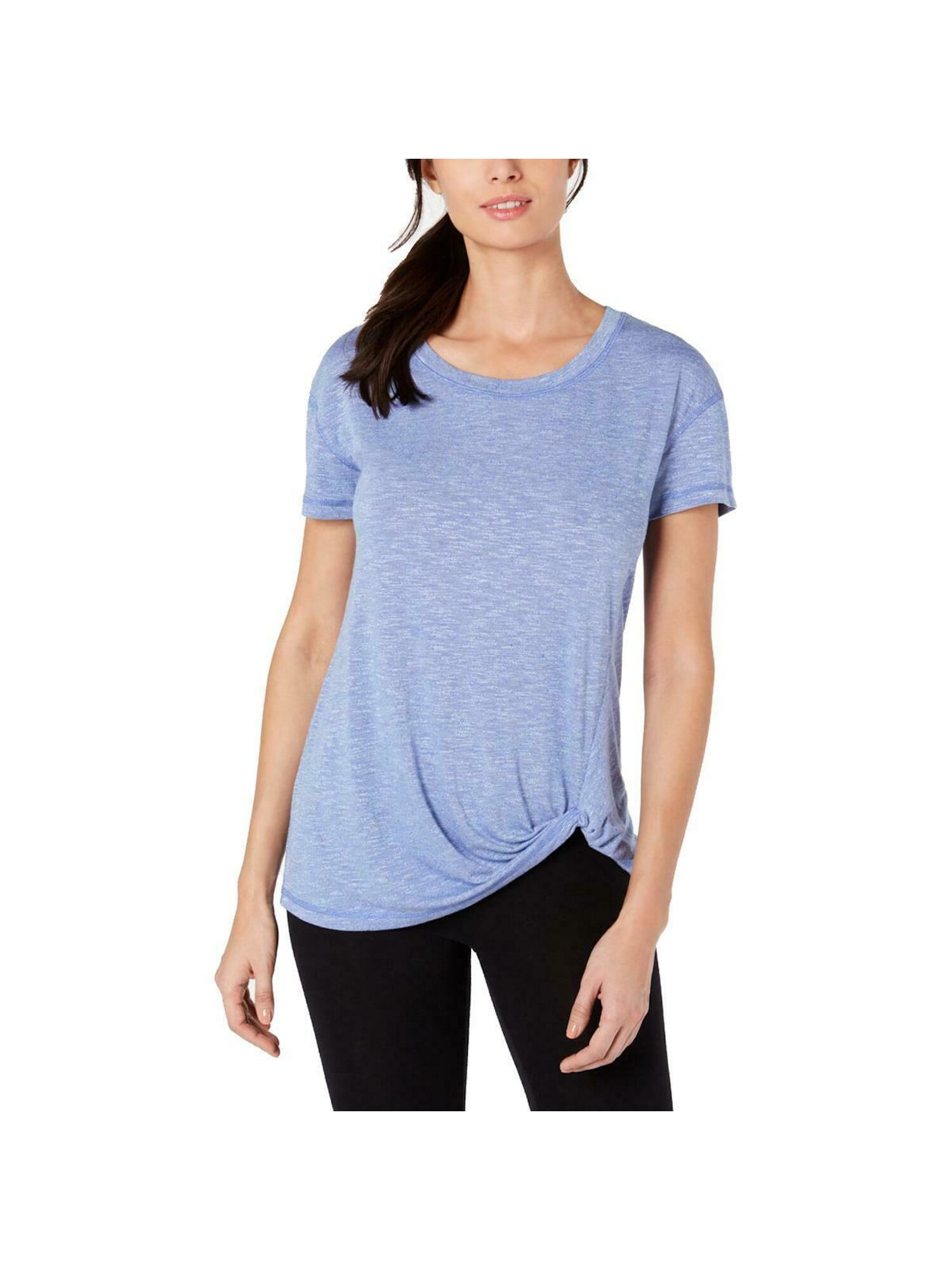 Ideology Womens Ribbed Coldshoulder Top Yellow S