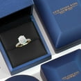 thumbnail image 5 of Gem Stone King 14K Two Tone Gold Simulated White Opal and Lab Grown Diamond Engagement Ring for Women | 4.65 Cttw | Oval Cabochon 12X10MM | Gemstone October Birthstone | Size 5, 5 of 6