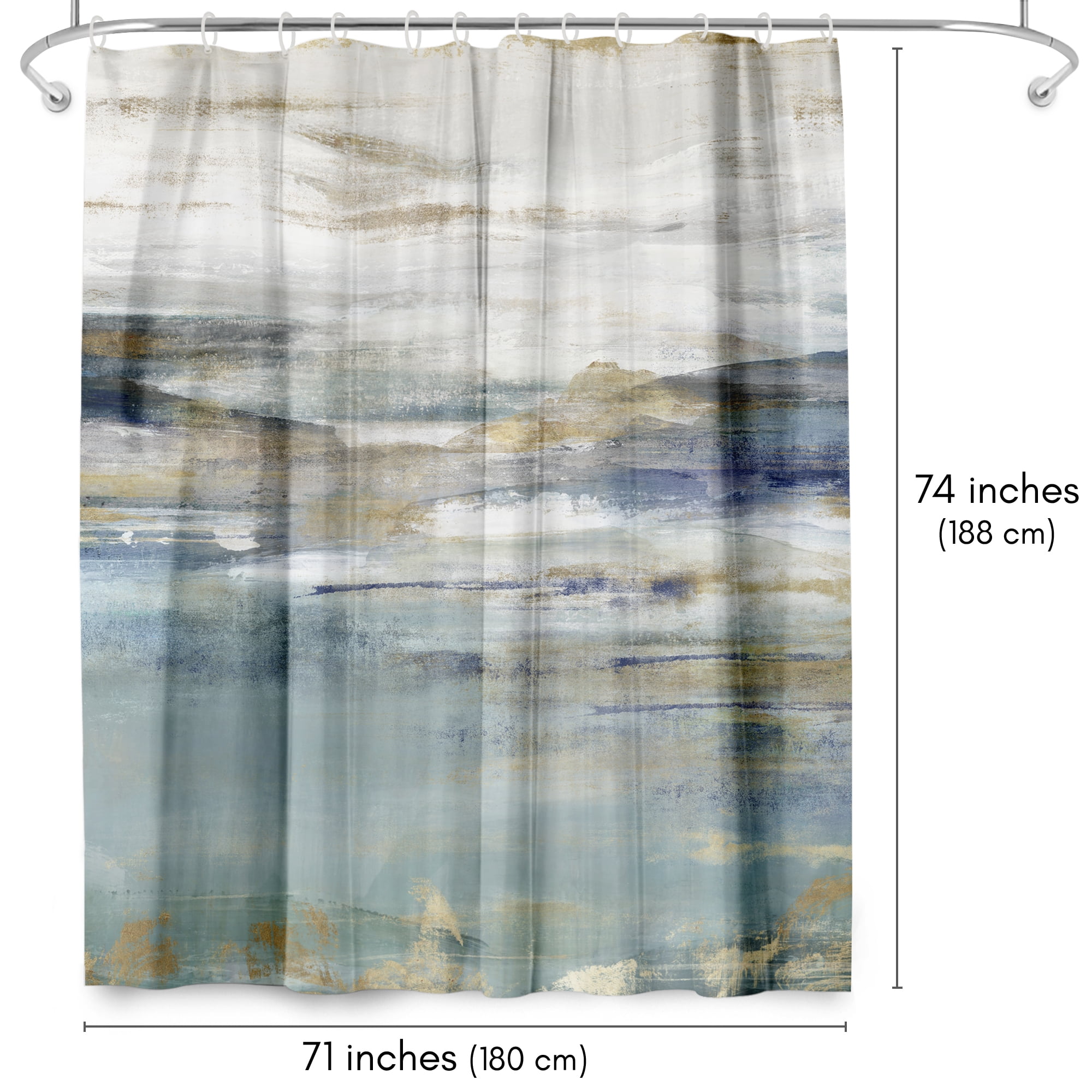 Americanflat 71" x 74" Shower Curtain, Upon a Clear II by PI Creative Art