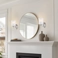 thumbnail image 3 of Kira Home Phoebe 8" Wall Sconce, Frosted Seeded Glass Cylinder Shade, Silver Wall Light, Cylinder Glass Shade, 3 of 8