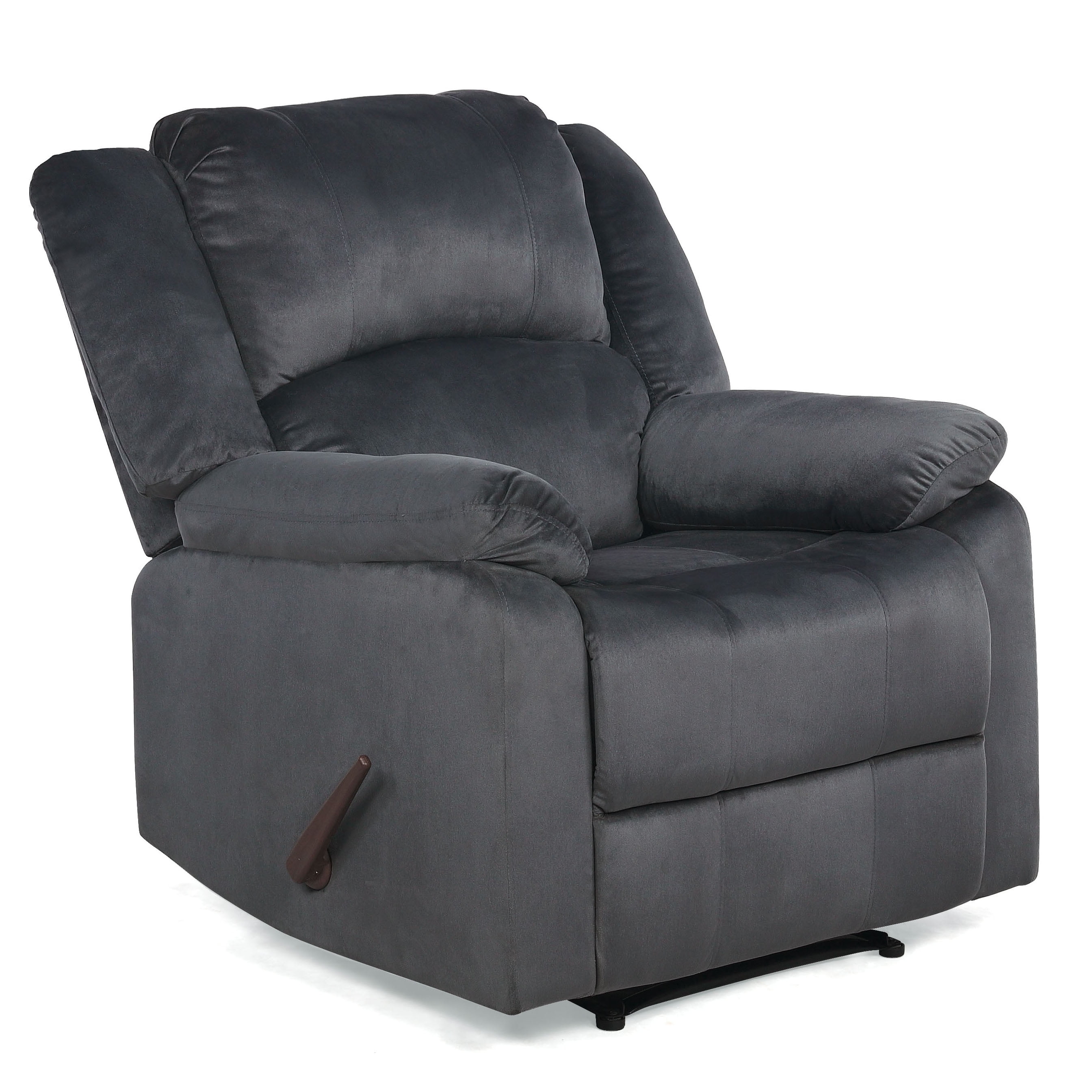 Relax A Lounger London Microfiber Manual Recliner Steel Grey