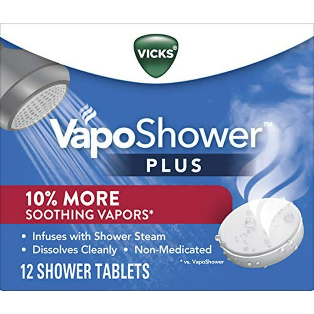 Vicks VapoShower Plus, Dissolvable Shower Tablets, 10 More Soothing