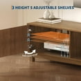 thumbnail image 6 of Fluted TV Stands for TVs Up to 80 Inches, Mid Century Modern Entertainment Center with Open Storage Compartments,Media TV Consoles 70" Long Wooden TV Console, 6 of 7