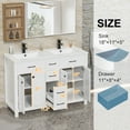 thumbnail image 3 of "eclife 48"" Double Sink Bathroom Vanity with Resin Top, Eco-Friendly Hand-Painted Finish", 3 of 8