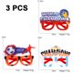 thumbnail image 2 of 3 piezas de gafas de sol para fiesta de fútbol 2022, gafas novedosas para el mundial, accesorios para fotomatón, suministros para recuerdos de fiesta de fútbol de la Copa del Mundo 2022, 2 of 5