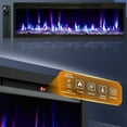 thumbnail image 3 of Yesurprise 60" Built-in Electric Fireplace, Wall Mount with Timer, Remote & Touch Screen, 12 Realistic Flame Colors & Dual Heat, 3 of 8