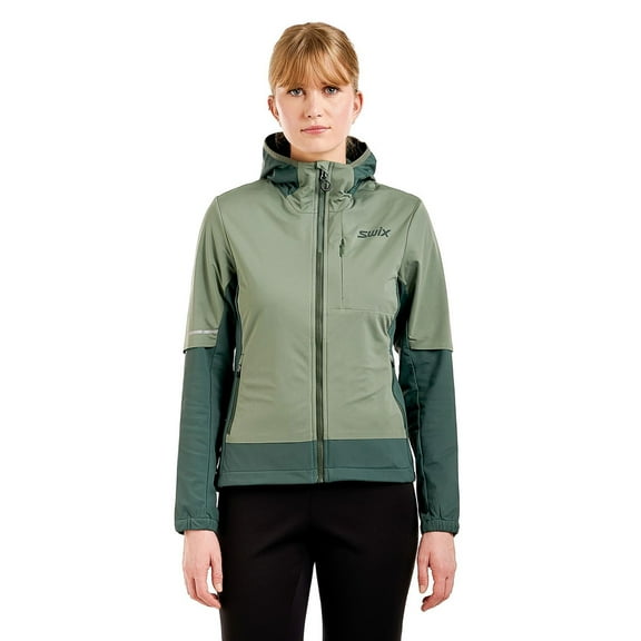 SWIX Adult Female Delda Light Softshell Jacket, Color: Sea Spray, Size: XS