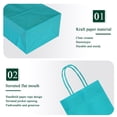 thumbnail image 2 of IN-JOOYAA Gift Bags Mini Small Kraft Paper Gift Bags with Handles 25 Pcs (Teal blue, 4.7 x 2.4 x 6 in), 2 of 5