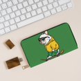 thumbnail image 6 of Leather Thin Slim Wallets for Women Men - Cool Skateboarding Bulldog Clutch Card Wallet for Women Men with Zipper, 6 of 7