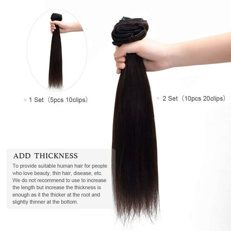 Remy Clip in Hair Extensions Double Weft Human Hair Thick Short Straight Real Hair Extensions for Women 5 10 Clips 58g/Set 10 Inch | Walmart Canada Remy Clip in Hair Extensions Double Weft Human Hair Thick Short Straight Real Hair Extensions for Women 5 10 Clips 58g/Set 10 Inch | Walmart Canada