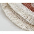 thumbnail image 3 of Fennco Styles Art Design Abstract Print Fringe Cotton Placemats 13" Round, Set of 4 - Cream & Navy Woven Table Mats for Home Décor, Dining Table, Banquets and Special Events, 3 of 7