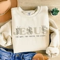 thumbnail image 3 of Christian sweatshirt- jesus the way the truth the life - bible verse sweatshirt for Unisex- religious gift -jesus sweatshirt, 3 of 5