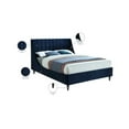 thumbnail image 2 of Meridian Furniture Eva Navy Velvet Upholstered Queen Bed, 2 of 8