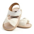 thumbnail image 4 of Infant Baby Girls Summer Sandals with Flower Soft Sole Newborn Toddler First Walker Crib Dress Shoes 0-18Months, 4 of 9