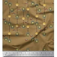 thumbnail image 1 of Soimoi Brown Poly Georgette Fabric Coin & Women Head Egyptian Decor Fabric Printed Yard 52 Inch Wide, 1 of 1