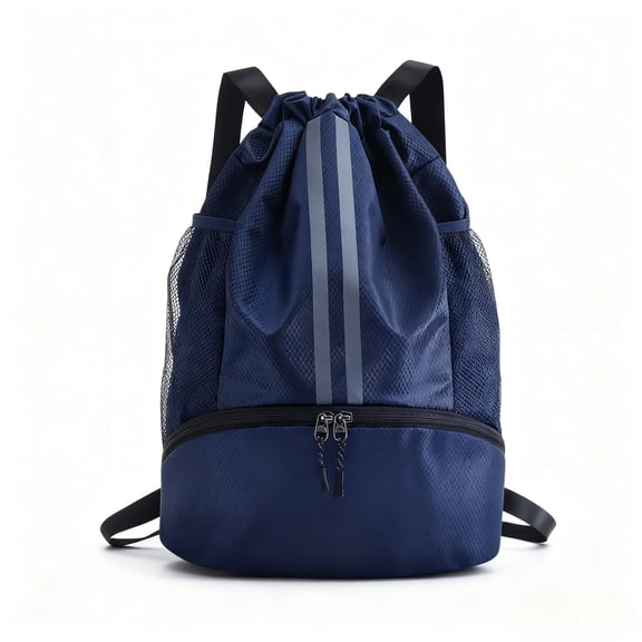 NIUBIER Drawstring Backpack Gym Bag with Shoes Compartment for Soccer, Basketball, Swim, Water-Resistant String Backpack Beach Cinch for Women Men