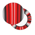 thumbnail image 2 of Hirioo Red Black and White Serape Blanket Stripes for Round Bar Stool Seat Covers Washable Stool Cushion Slipcover Elastic Bar Chair Covers for 12-14 Inch Chair-13 inch, 2 of 7