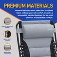 thumbnail image 6 of SereneLife Adjustable Zero-Gravity Chair Gray Black, 6 of 8