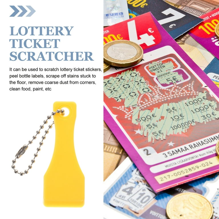 Tinksky 12Pcs Lottery Ticket Scratcher Tool Portable Sticker Label