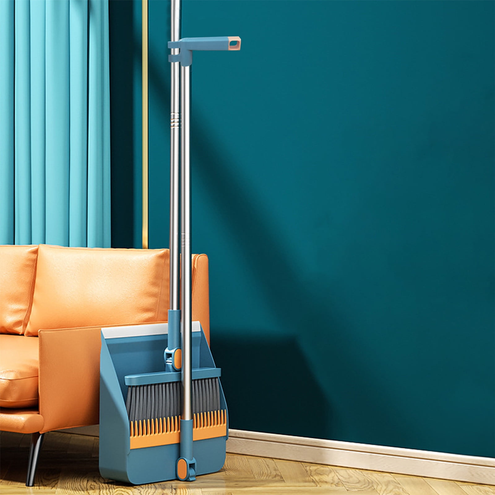 SRstrat Brooms Indoor 180°Rotatable Standing Storage Buckle Type Brooms