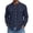 Navy, variant on BVnarty Men’s Long Sleeve Mandarin Collar Dual Pocket Roll Tab Woven Shirt for Cool Season Casual Workwear Dark Gray M