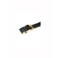 thumbnail image 2 of Cinturón de cuero de negocios para hombres con hebilla automática de ratchet Inspire Chic, diseño geométrico dorado, tamaño 58 5/8-61 3/8, 2 of 6