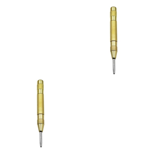 Eigraketly Perforadora de centro con resorte para ventana de plástico, cincel Manual para carpintería, herramienta de mano para artesanos, oro Type2 NO2
