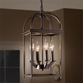 thumbnail image 2 of Baxton Studio Linez Dark Bronze Metal 4-Light Lantern Pendant Light, 2 of 3