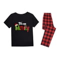 thumbnail image 3 of Unisex Family Men Christmas Pajamas Funny Cute Deer Graphic Short Sleeve Top & Long Pj Pants Polyester, 3 of 3