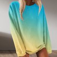 thumbnail image 1 of 2023 Chandail en Molleton Oversize pour Femmes Mode Femme Manches Longues Col Rond Blouse Imprimée Automne Pull Décontracté Tops Coupe Ample Tops pour Femmes, 1 of 5