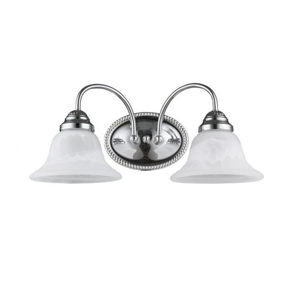 2 Light Bathroom Light in Traditional Style 17 inches Wide By 8 inches High-Polished Brass Finish Bailey Street Home 218-Bel-1653348