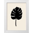 thumbnail image 1 of Artographie Studio 18x24 White Modern Wood Framed Museum Art Print Titled - Monstera Leaf Black, 1 of 4