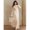 Apricot, variant on Women Apricot Long Sleeve Lace Maxi Dress, Elegant Round Neck Bell Sleeve