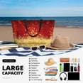 thumbnail image 5 of Balery Red Gold Glitter Beach Travel Bag - Water-Resistant, Large Capacity Lightweight Tote with 7 Pockets for Women and Men - Perfect for Beach, Pool, Gym, and Travel, 5 of 7