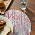 thumbnail image 3 of Pink Teal Forest Round 15 Inch Placemats Set of 2, Modern Oil Painting Art HeatResistant Non Slip Place Mats for Dining Table, Wipeable Braided Kitchen Table Mats for Housewarming, 3 of 9