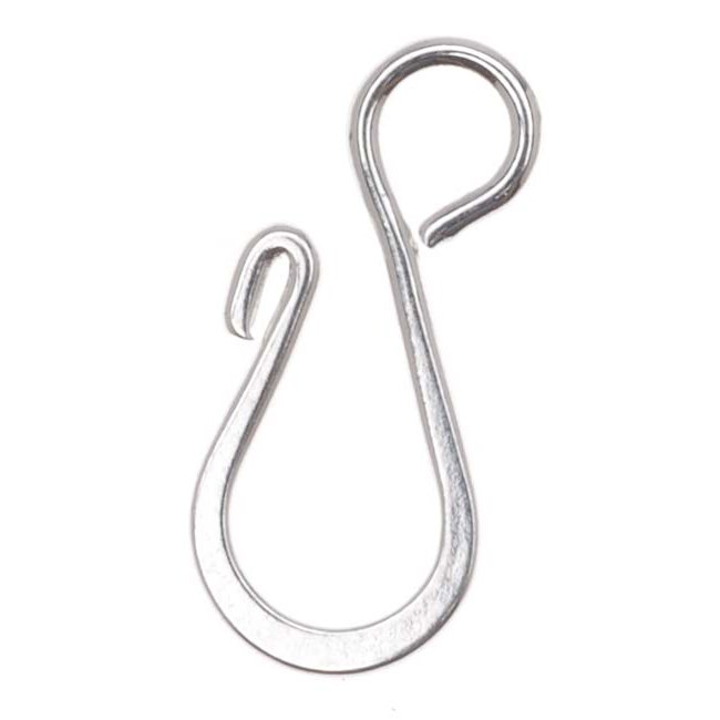 SHook Clasps Silver Plated 9mm x 19mm (20 Pieces)