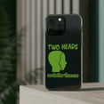 thumbnail image 3 of DistinctInk Clear Hybrid Case for Apple iPhone 15 (6.1" Screen) - Two Heads Better Than One - Wireless Charging Compatible, 3 of 9